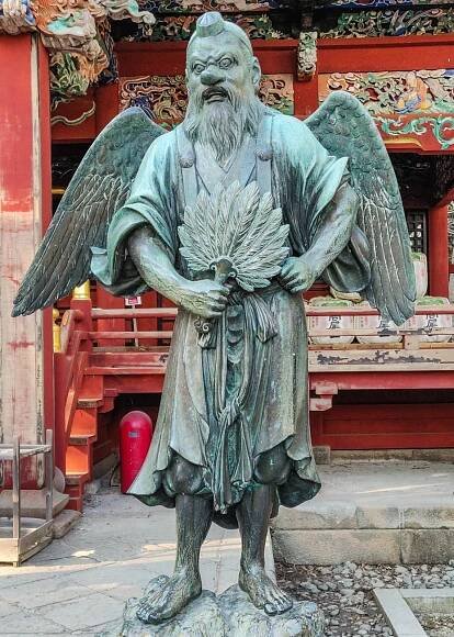 Statue of Tengu: Izuna Gongen-do Hall, Takao-san Yakuo-in, Mt. Takao, Tokyo
