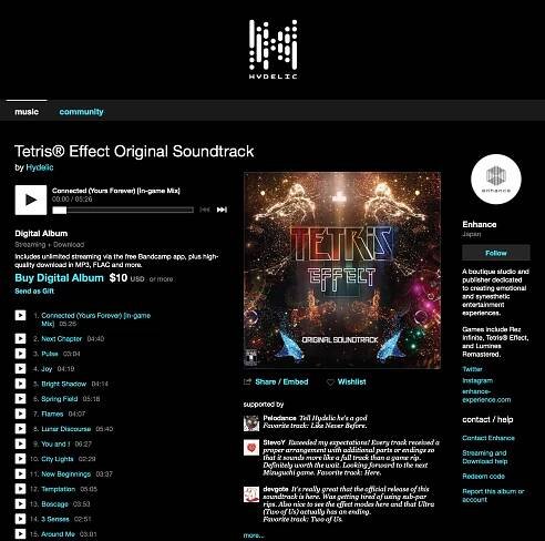 Original Soundtrack Now Available on Bandcamp, Spotify, Apple Music and More | TETRIS® EFFECT: CONNECTED