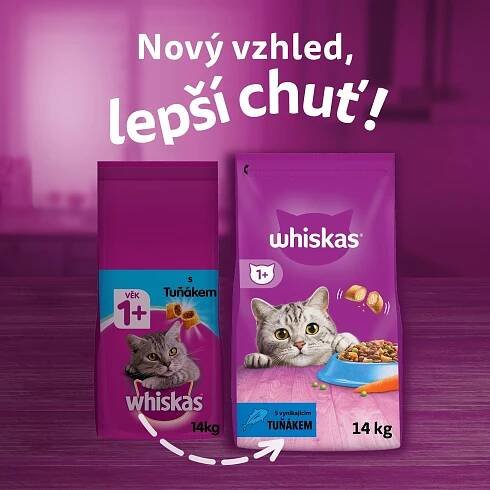 Whiskas Dry s tuňákem 14kg