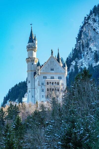 One of the best view points of Neuschwanstein Castle in winter