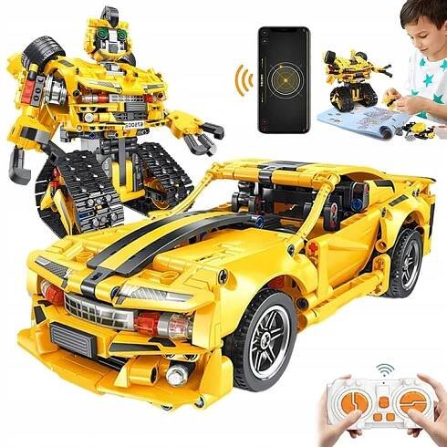 FAJNOVÝ ROBOT HRAČKA STAVEBNÍ ZÁVODY 2 V 1 S DÁLKOVÝM OVLÁDÁNÍM IDEÁLNÍ DÁREK