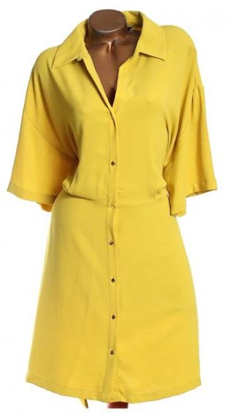 Dámské žluté šaty se zlatými knoflíky / F§F / XXXL (48/50) / ANGLIE (22) - Hitomat - Monika Horká, móda pro plnoštíhléHitomat - Monika Horká, móda pro plnoštíhlé