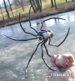 ČERNÁ VDOVA, kovaný pavouk, figurka