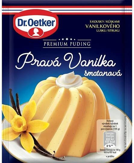 Dr. Oetker Premium puding pravá vanilka smetanová 40g