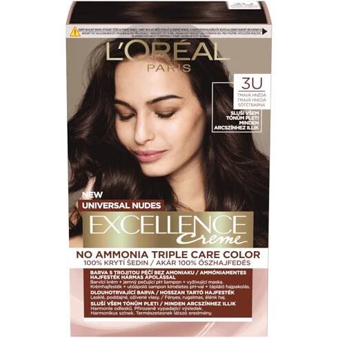 L’Oréal Paris - Excellence Creme Universal Nudes 3U Tmavá hnědá Barvy na vlasy 252 ml unisex