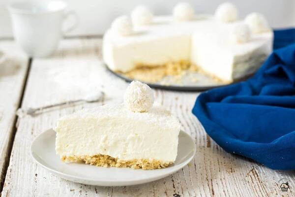 nepečený raffaello cheesecake