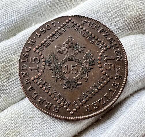 15 Krejcar 1807 A, František (1792 - 1835) - SBÍRKOVÝ, DETAILY - Numismatika