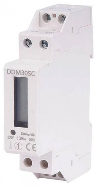 Digitální elektroměr 1F na DIN lištu DDM30SC