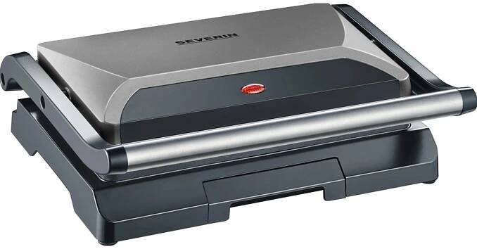 Severin Kompakt-Multigrill KG 2394, Elektrogrill mit Antihaftbeschichtung und Edelstahlgriff.