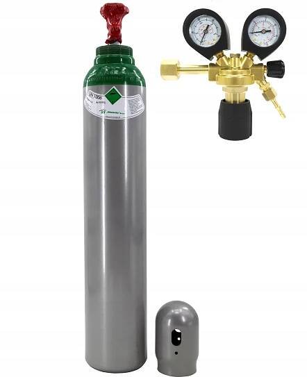 SET Fľaša Argon 200 BAR 8L Ar 99,9% + REDUKTOR Ar/CO2-10 BestSchweissen