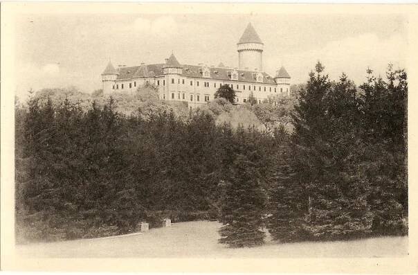 KONOPIŠTĚ - zámek - Benešov - Pohlednice místopis