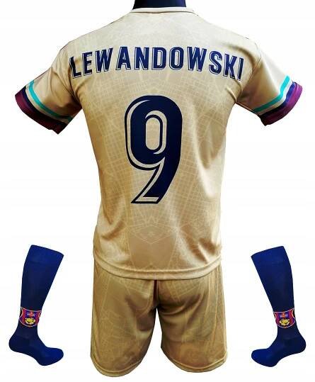 Fotbalový dres Lewandowski Barcelona zlatý 146 cm
