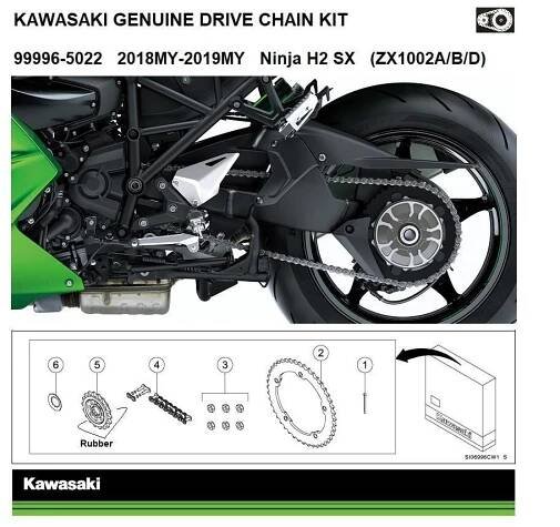 Originální řetězová sada Kawasaki Ninja H2 SX 2018-2020 - KAWASAKI PŘÍSLUŠENSTVÍ - Originální řetězové sady Kawasaki - 7
