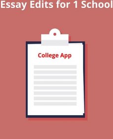 1 College Supplemental Application Edits (No Word Limits)
