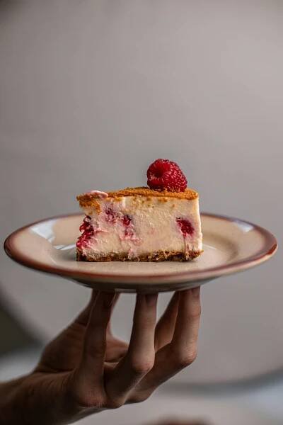 Malinový cheesecake