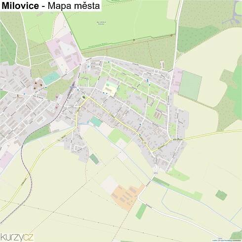 Milovice - mapy | Kurzy.cz