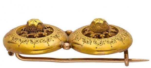 Starožitná brož ze zlata - Starožitné šperky