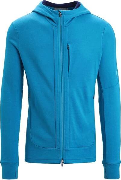 Pánská funkční mikina Mens Quantum III LS Zip Hoodie - geo blue/royal navy/cb