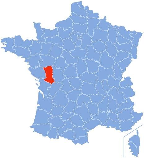Map of Deux-Sèvres region (photo from Wikipedia)