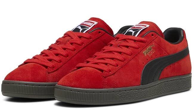 Pánské sportovní boty Puma Suede Terrace 39645107 kožené červené 44