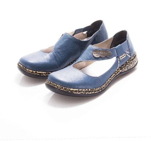 Dámské mokasíny RIEKER 463H3-12 BLAU F/S 9 | W&R obuv