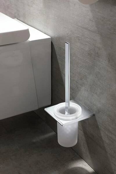 Wc štětka SAT Evolution R chrom/mléčné sklo SATDEVOR37