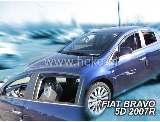 Ofuky oken Fiat Bravo II (2010 - 2014) - 5 dveřový model - přední - Heko