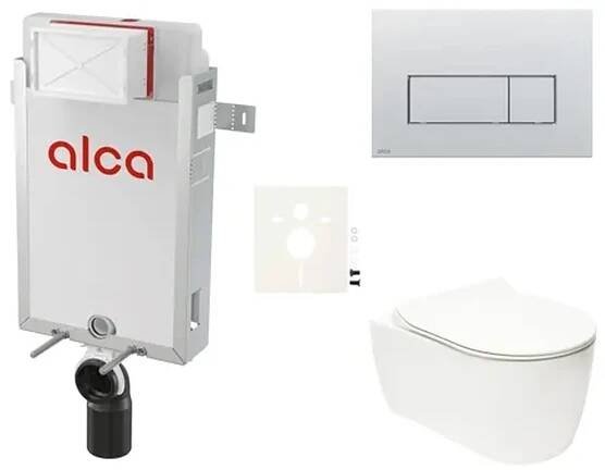 Bidet Cenově zvýhodněný závěsný WC set Alca k zazdění + WC Glacera Alfa SIKOAA9