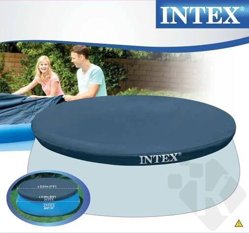 Intex 28020 krycí plachta na bazén Easy Set kruh o průměru 2,44 m modrá | Kuma.cz