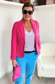 Růžové sportovně elegantní sako Blanka Straka trička, kalhoty, topy | Blanka Straka 