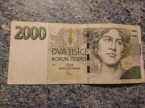 2000 Korun rok 2007 Série: E 15 VZÁCNÁ! - Bankovky