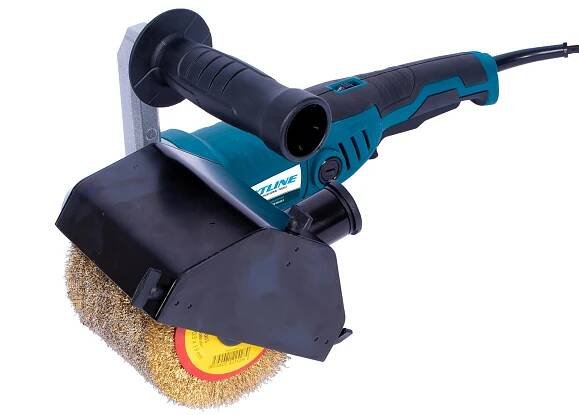 XTLINE Satinační válcová bruska 1300W XT105350K + ocelový kartáč válec 120x100x0,3 mm