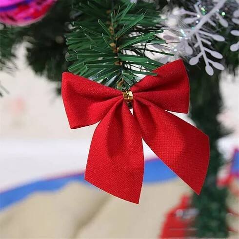 12KS 5cm mašle Vánoční ozdoby Novoroční sváteční párty Červené zlato Stříbrné Mašle na stromeček Mašle Vánoční ozdoba Party Domů Navidad