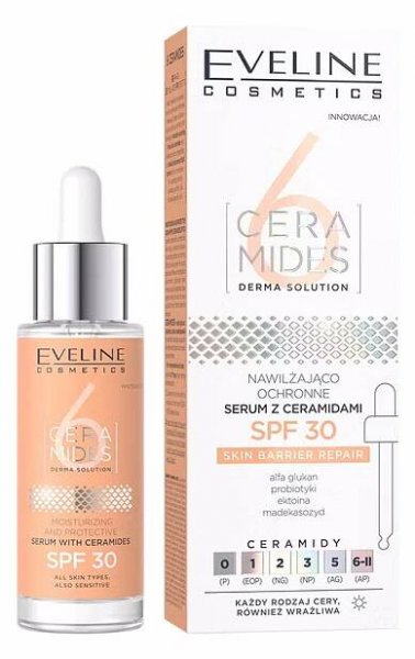 Hydratační a ochranné sérum s ceramidy a SPF 30