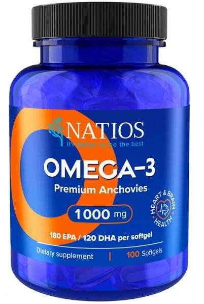Omega 3 1000 mg 100 softgel kapslí Natios | Alpík.cz