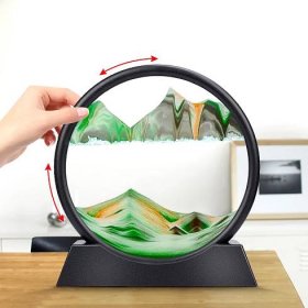 1ks Pohyblivý písek Umělecké Obrazové Sklo 3D Rychlopísek Malba přesýpacích hodin Domácí dekorace Moře Písek v pohybu