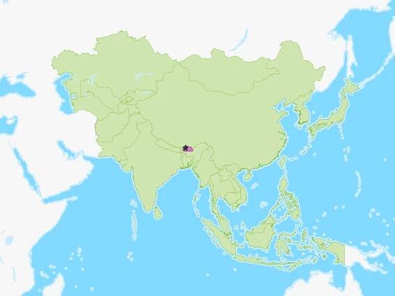Map of Bhutan