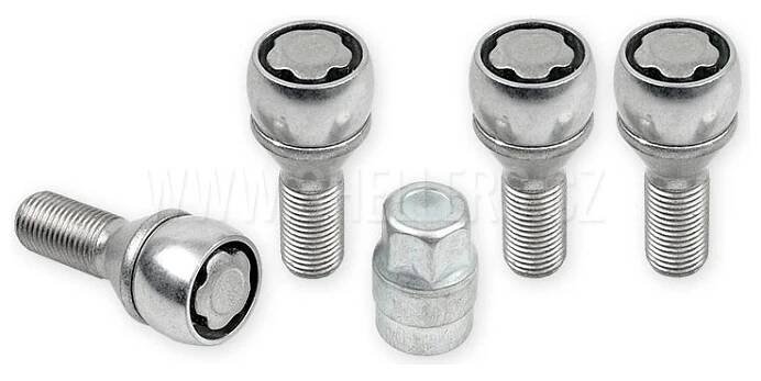Pojistné bezpečnostní šrouby M14x1,25x28 kužel, klíč 17, SICUBLOC AN728 - SHELLERS