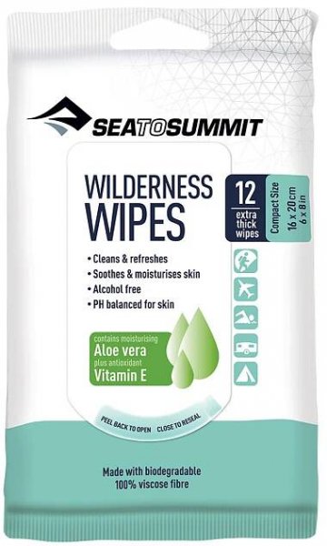 Hygiena Sea to Summit Wildrness Wipes Compact - 12 pack - SKLADEM | Hudy.cz