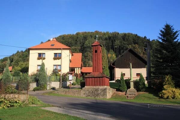 Žampach - obec - Rozcestí