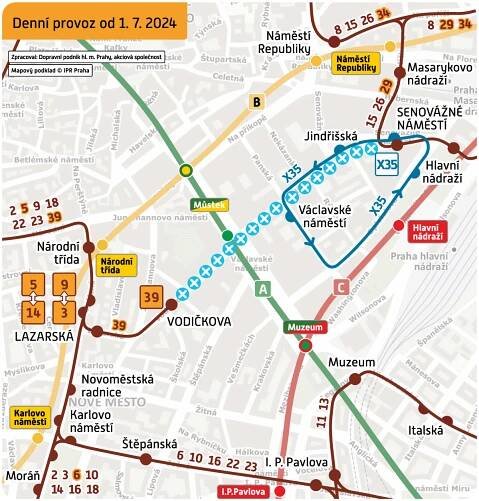 Na pražské Václavské náměstí se vrátí tramvaje. Zahájení stavby trati přináší dopravní omezení v MHD | Střední Čechy