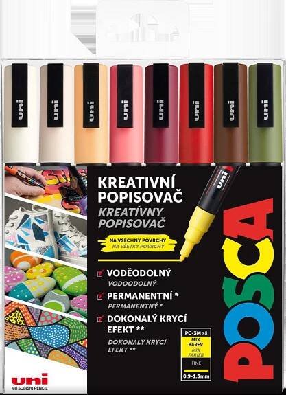 Sada popisovačů Posca, 8 ks AUTUMN PC-3M - Akrylové fixy a barvy : ARBO.cz