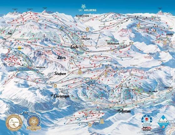 St. Anton Průvodce po středisku, mapa lokací & St. Anton ubytovaní