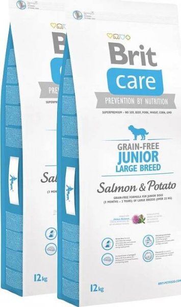 Brit Care Grain-free Junior Large Breed Salmon/Potato 2x 12 kg od 2 012 Kč