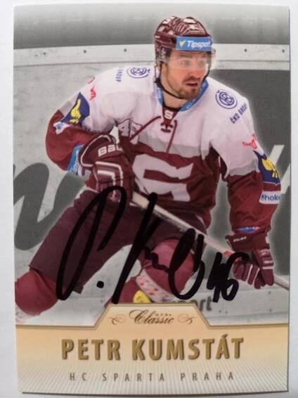 PODEPSANÁ KARTA HC SPARTA PRAHA - Petr Kumstát