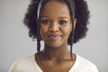 Beautiful Natural Young African American Woman Face Portrait Closeup Studio Shot Stock Image - Image of closeup, confident: 222804397