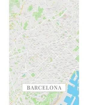 Mapa Barcelona color