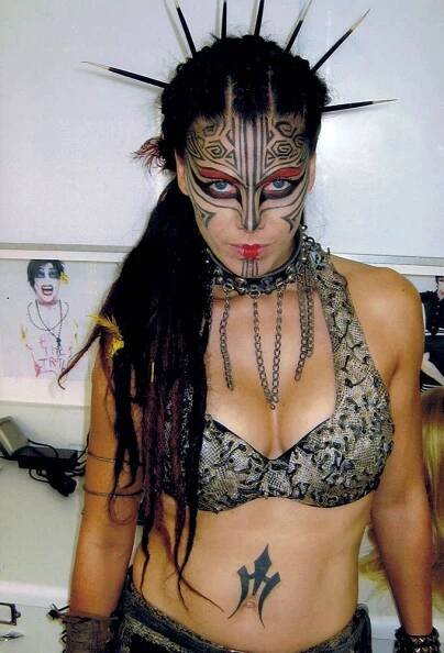 Lee-Anne in menacing Viper makeup
