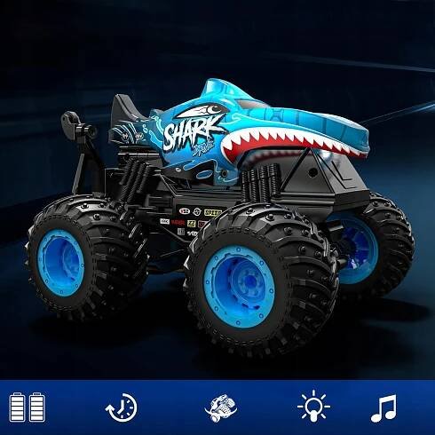 MONSTER TRUCK RC OVLÁDANÝ DÁLKOVÝM OVLADAČEM S LED SVĚTLEM A HUDBOU + 2 BATERIE Druh jezdící