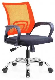 Timeless Tools Kancelářská otočná židle s područkami ve více barvách - oranžová